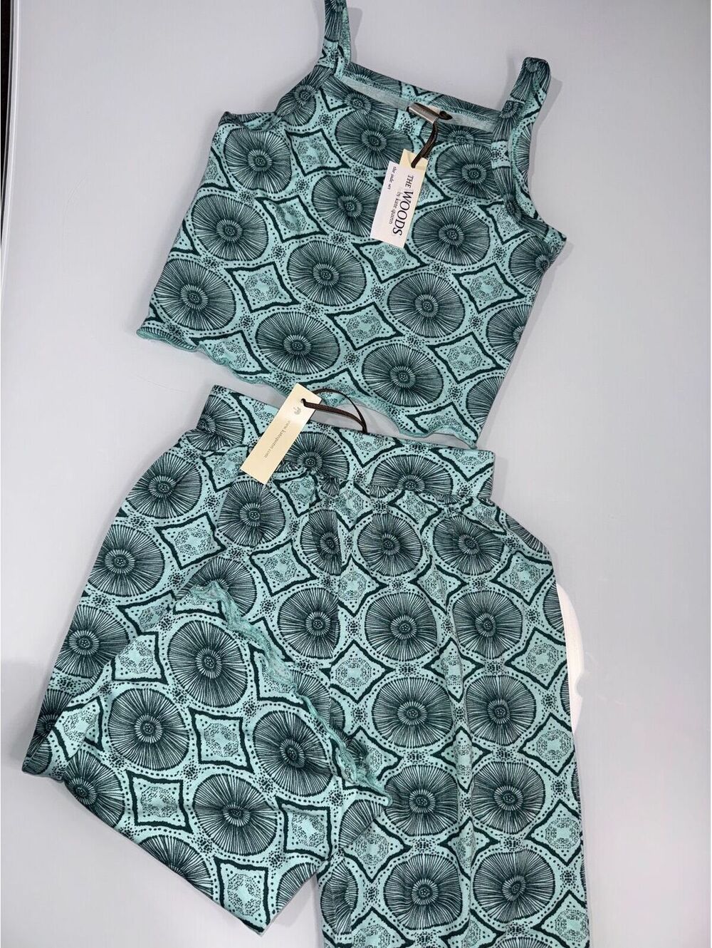 Kate Quinn Woods NWT Aqua batik jade set Modal (TL)